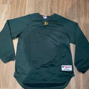 Majestic A’s green pullover